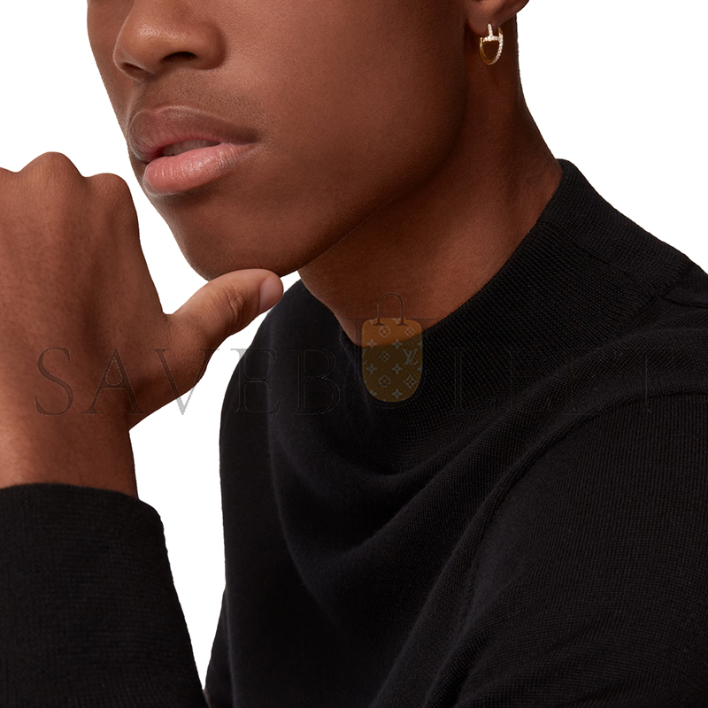CARTIER JUSTE UN CLOU HOOP EARRINGS, SMALL MODEL, PAVED B8301430